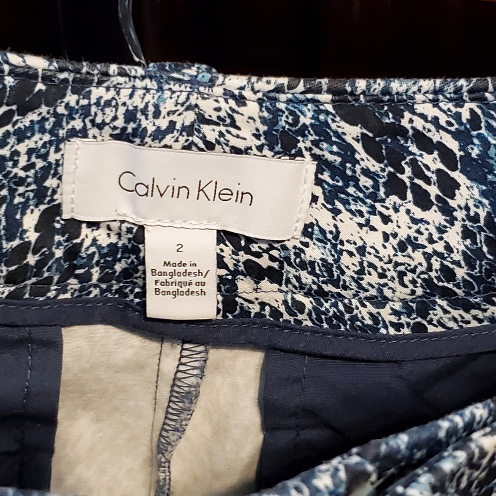 Calvin Klein Teal Python Print Cotton Shorts 2 - image 5